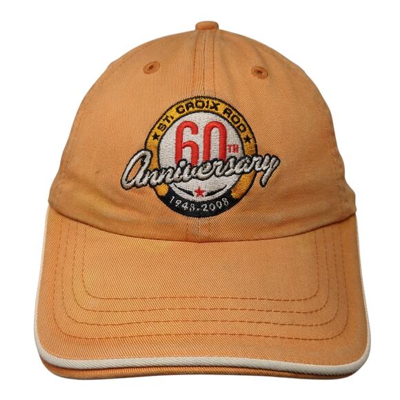 St. Croix Rod 60th Anniversary Strapback Baseball Cap Orange One Size Adjustable - Picture 1 of 10